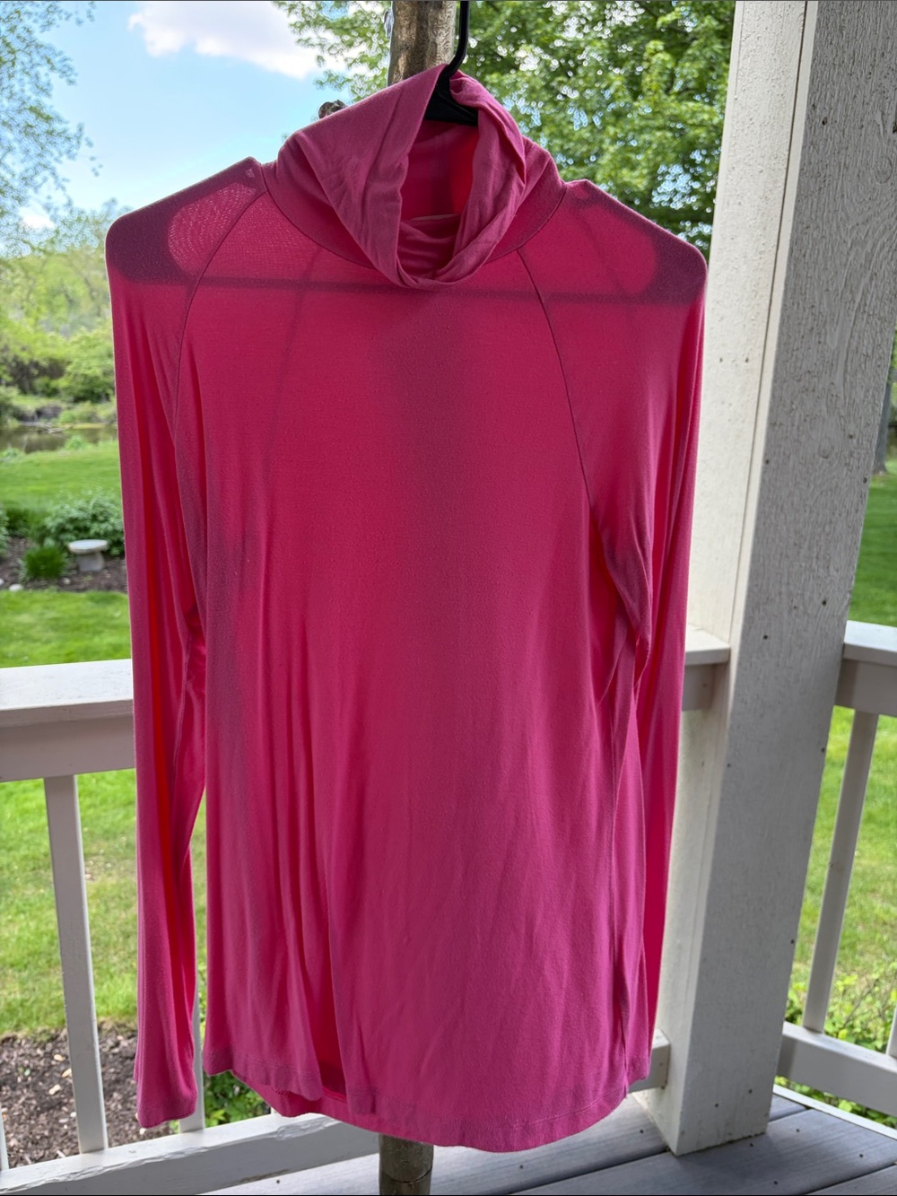 Lilly Pulitzer Hot Pink Long Sleeve Cowl Neck Top